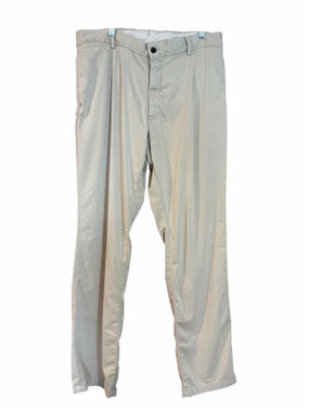 Scott Barber classic fit flat front stretch chino khaki comfort pants men’s 34